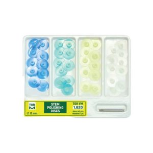 کیت دیسک پرداخت بدون مرکز چهار رنگ + ماندرل 40 عددی تور وی ام | Stem Polishing discs Kit pcs40 TorVM