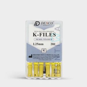 فایل دستی K-File استیل 25 میلیمتری دنکو | Denco Stainless Steel K-File (Hand File) – 25 mm